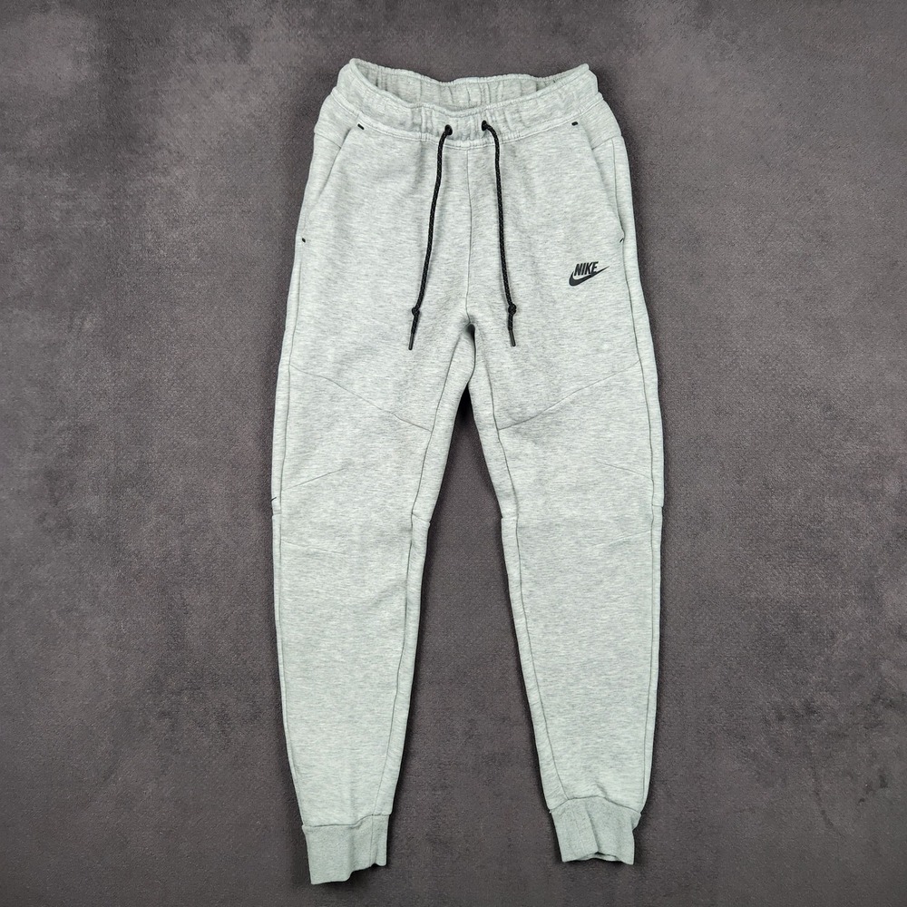 Nike Tech Fleece Joggers Mens Small Gray Tapered Fleece Sweatpants HV0959-063